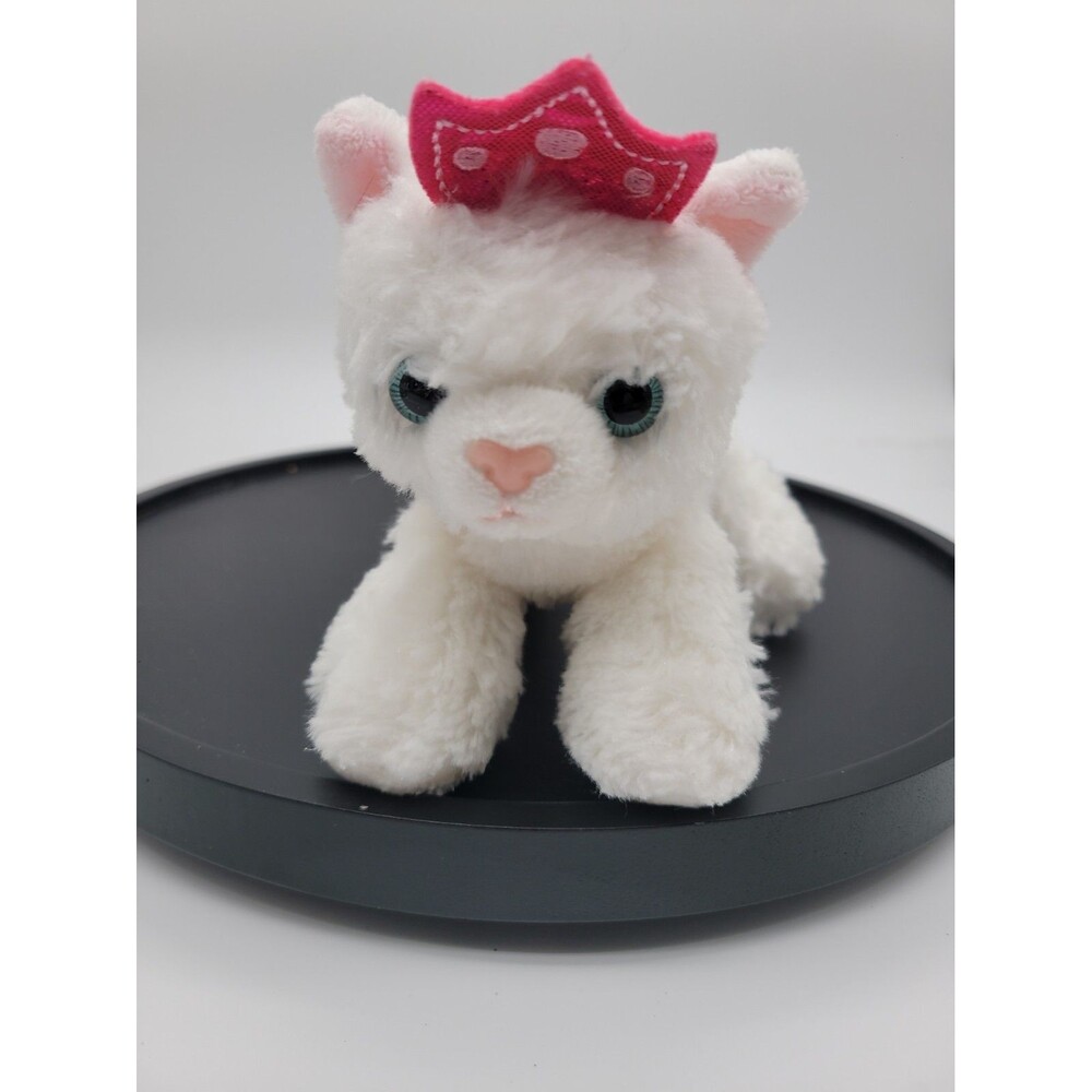 Aurora White Princess Kitty Cat Plush Stuffed Animal Toy Tiara Kitten 8” 2021